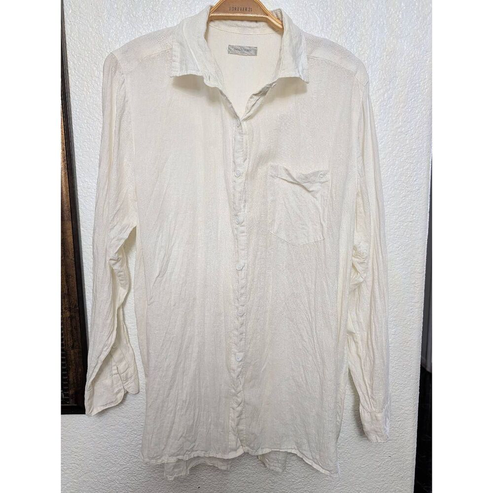 Outerknown button down long sleeve top unisex